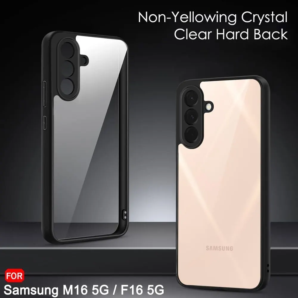 Micvir Back Cover for Samsung Galaxy M16 5G (Transparent, Black, Shock Proof, Pack of: 1) — image 2 of 5