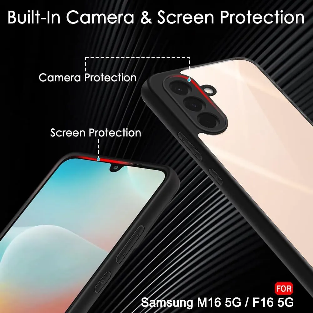 Micvir Back Cover for Samsung Galaxy M16 5G (Transparent, Black, Shock Proof, Pack of: 1) — image 3 of 5