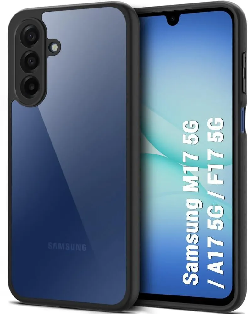 Micvir Back Cover for Samsung Galaxy M17 5G (Transparent, Black, Shock Proof, Pack of: 1)