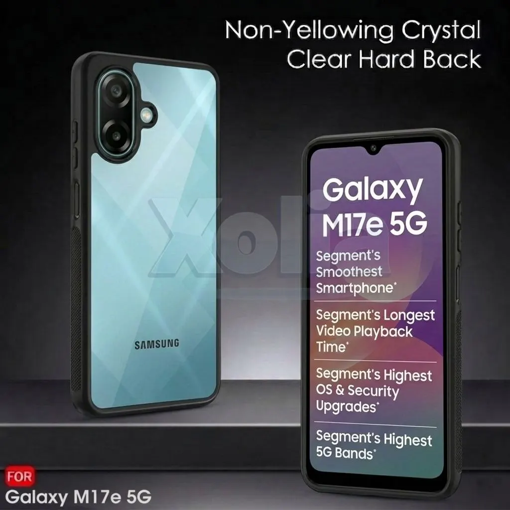 Xolia Back Cover for Samsung Galaxy M17e 5G (Transparent, Black, Shock Proof, Plastic, Silicon, Pack of: 1) — image 2 of 4
