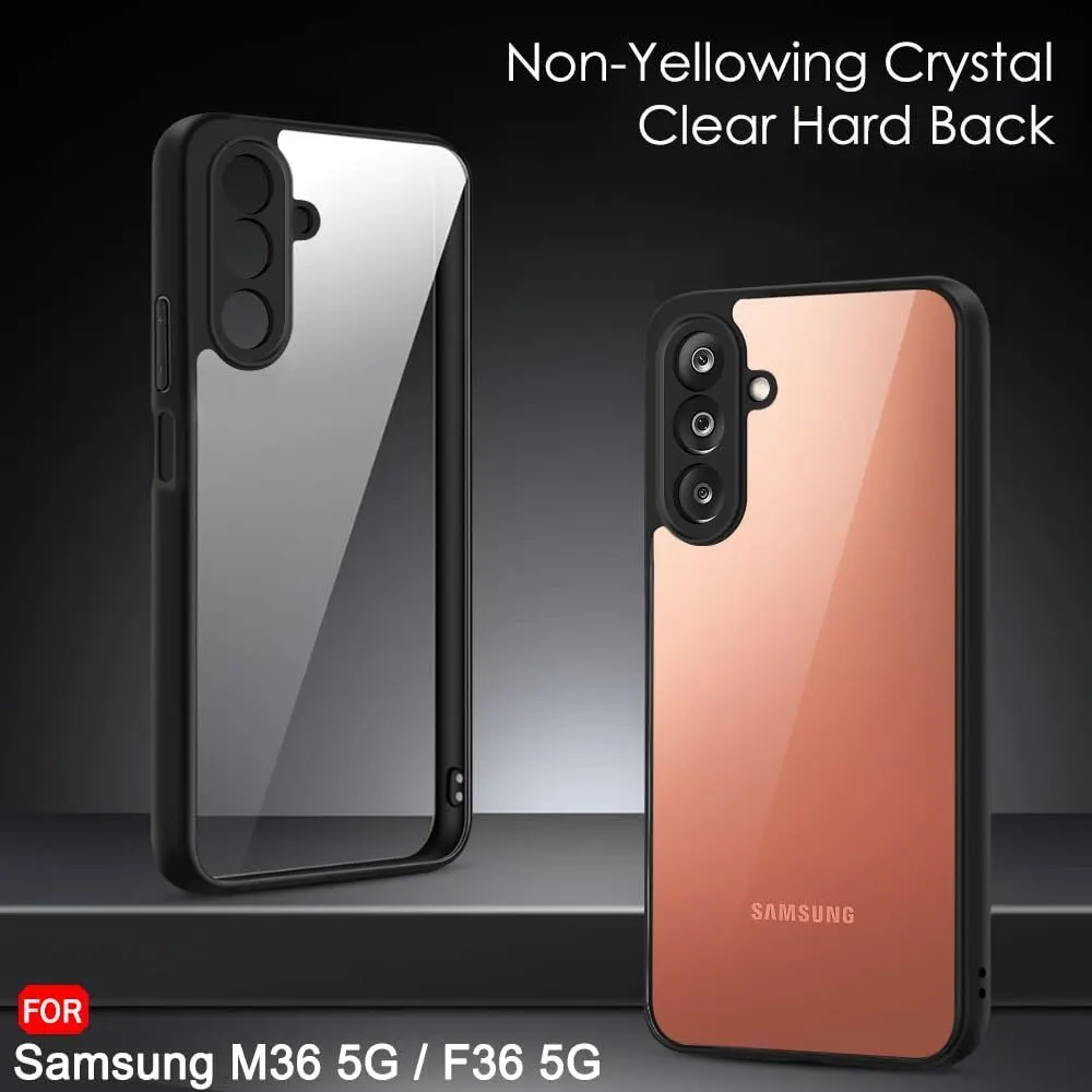 Micvir Back Cover for Samsung Galaxy M36 5G (Transparent, Black, Shock Proof, Pack of: 1) — image 3 of 5