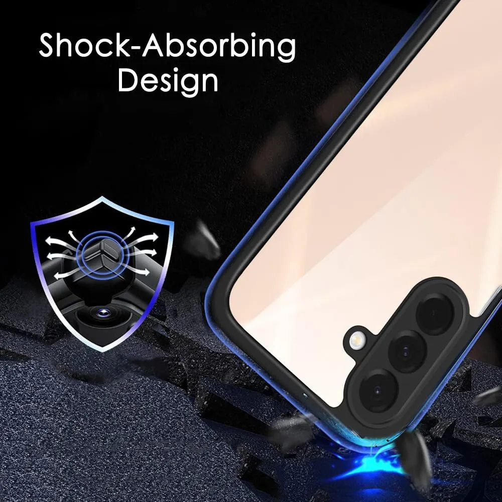 Micvir Back Cover for Samsung Galaxy M56 5G, Samsung Galaxy F56 5G (Transparent, Black, Shock Proof, Pack of: 1) — image 4 of 5