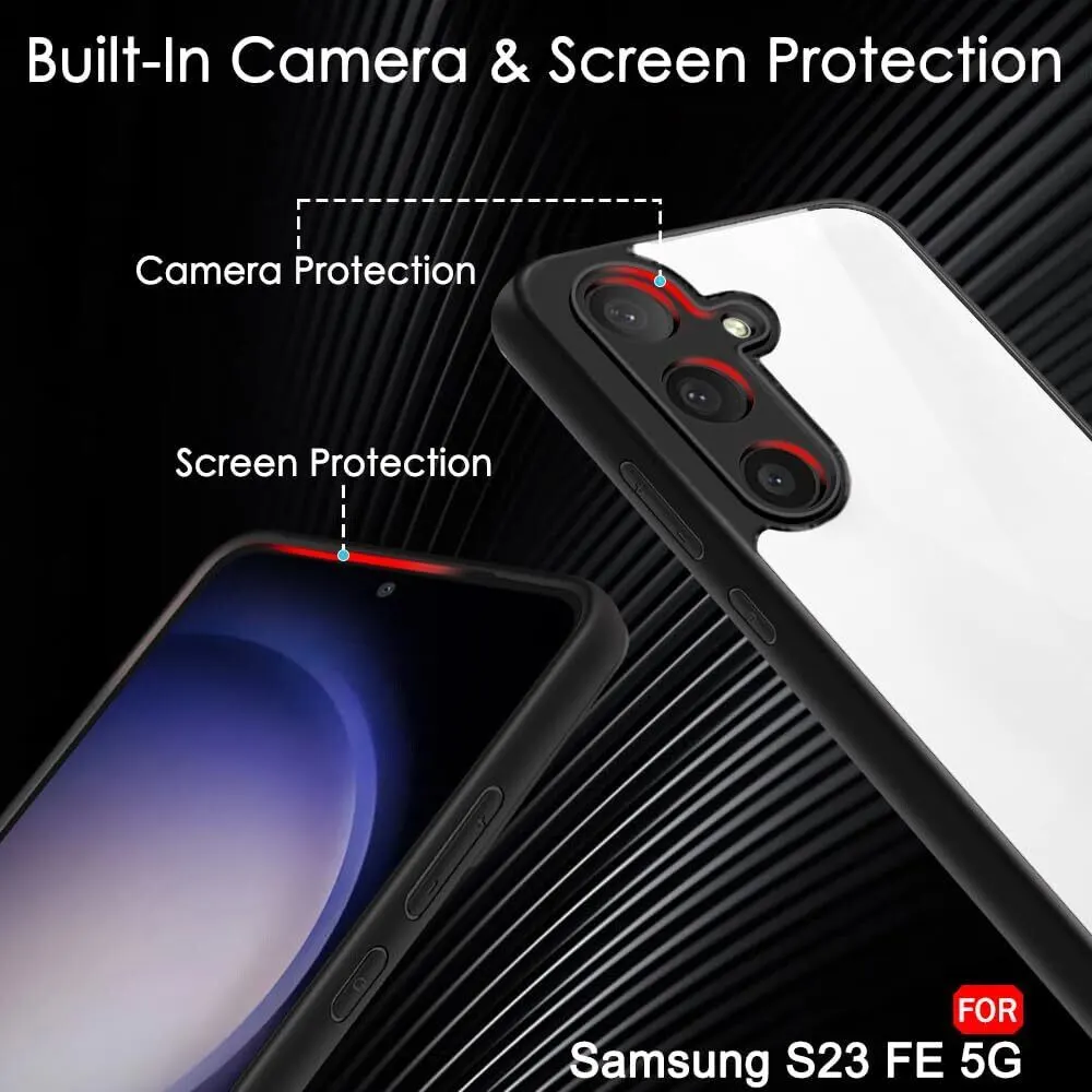Micvir Back Cover for Samsung Galaxy S23 FE 5G (Transparent, Black, Shock Proof, Plastic, Silicon, Pack of: 1) — image 3 of 5