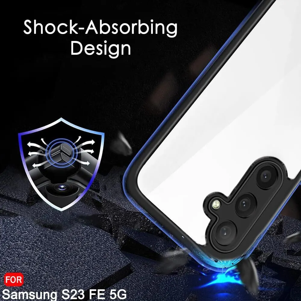 Micvir Back Cover for Samsung Galaxy S23 FE 5G (Transparent, Black, Shock Proof, Plastic, Silicon, Pack of: 1) — image 4 of 5