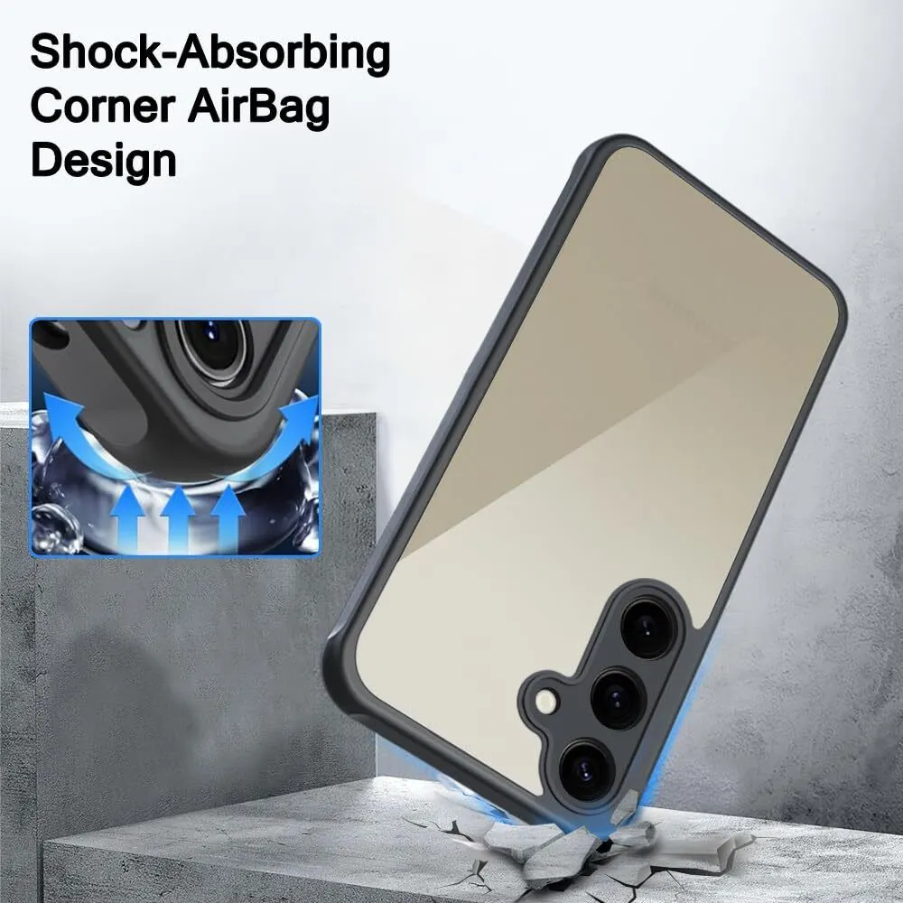 Micvir Back Cover for Samsung Galaxy S24 5G (Transparent, Black, Shock Proof, Plastic, Silicon, Pack of: 1) — image 2 of 5
