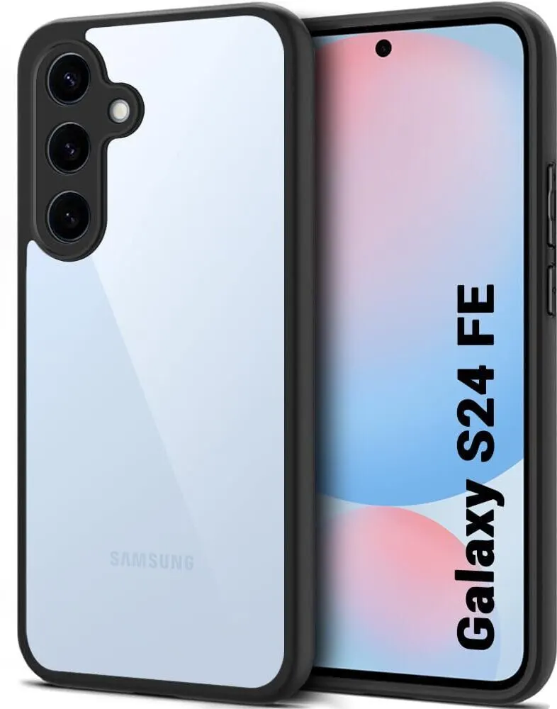 Micvir Back Cover for SAMSUNG Galaxy S24 FE 5G (Transparent, Black, Shock Proof, Plastic, Pack of: 1)