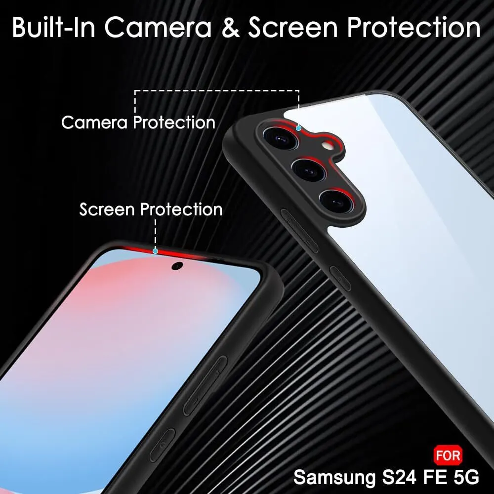 Micvir Back Cover for SAMSUNG Galaxy S24 FE 5G (Transparent, Black, Shock Proof, Plastic, Pack of: 1) — image 3 of 5