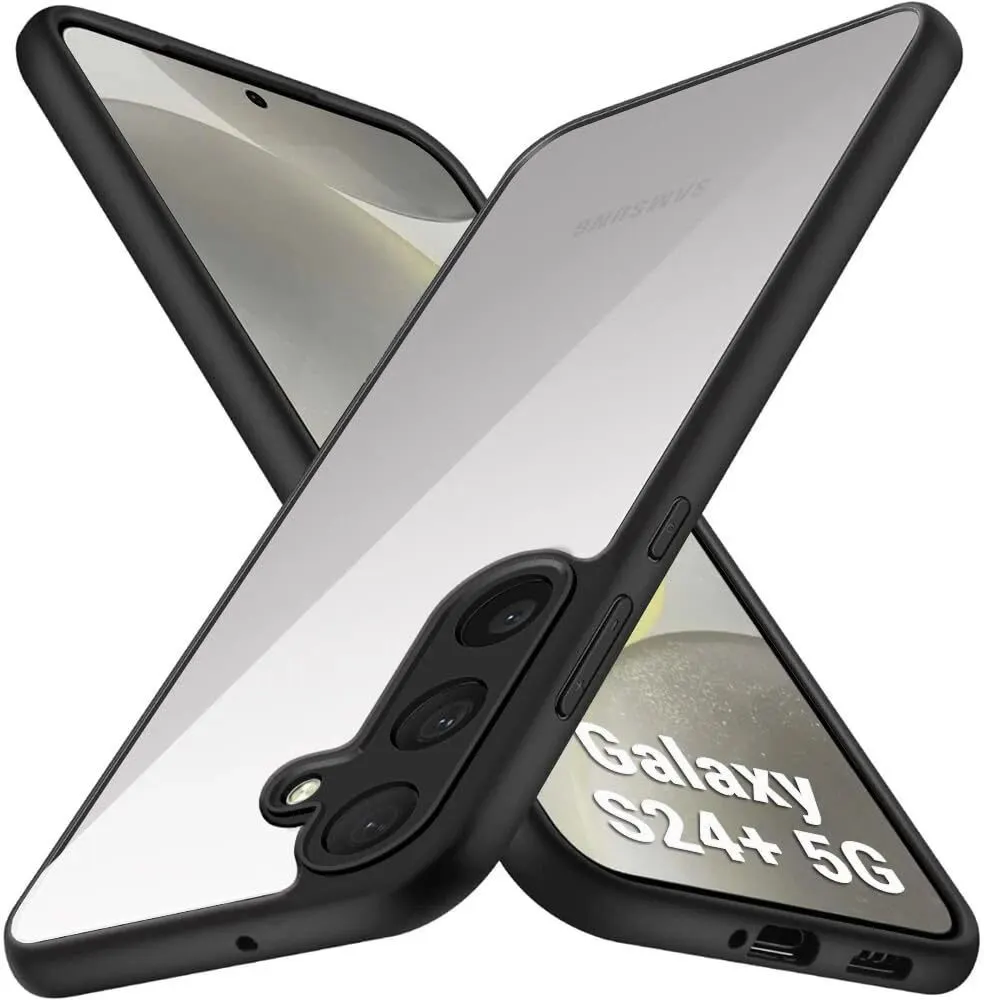 Micvir Back Cover for Samsung Galaxy S24 Plus 5G (Transparent, Black, Shock Proof, Pack of: 1)