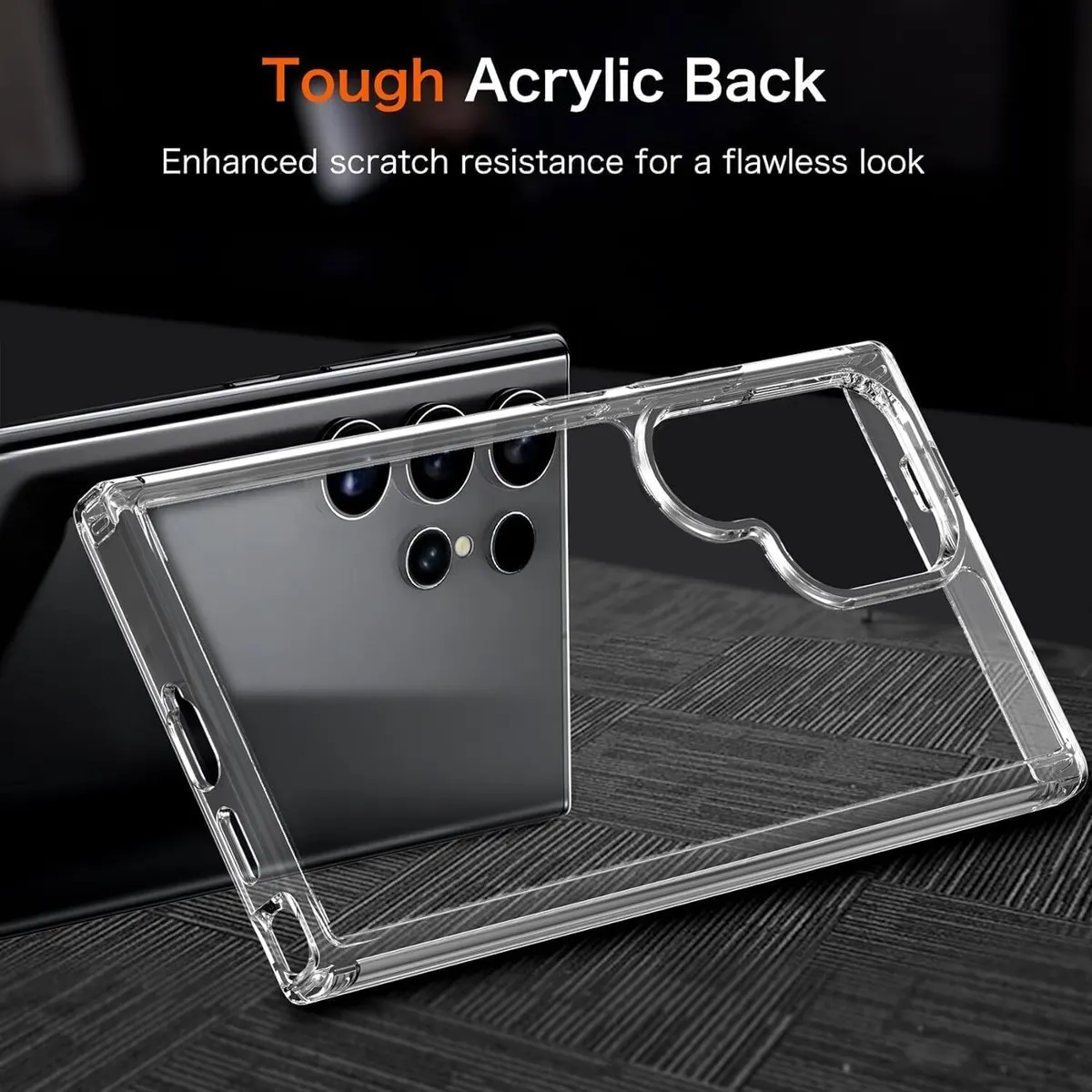 Micvir Back Cover for Samsung Galaxy S24 Ultra 5G (Transparent, Plastic, Silicon, Pack of: 1) — image 2 of 4