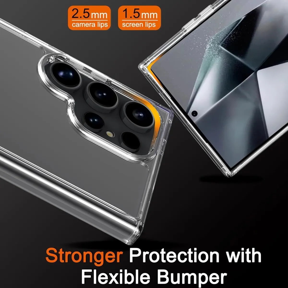 Micvir Back Cover for Samsung Galaxy S24 Ultra 5G (Transparent, Plastic, Silicon, Pack of: 1) — image 4 of 4