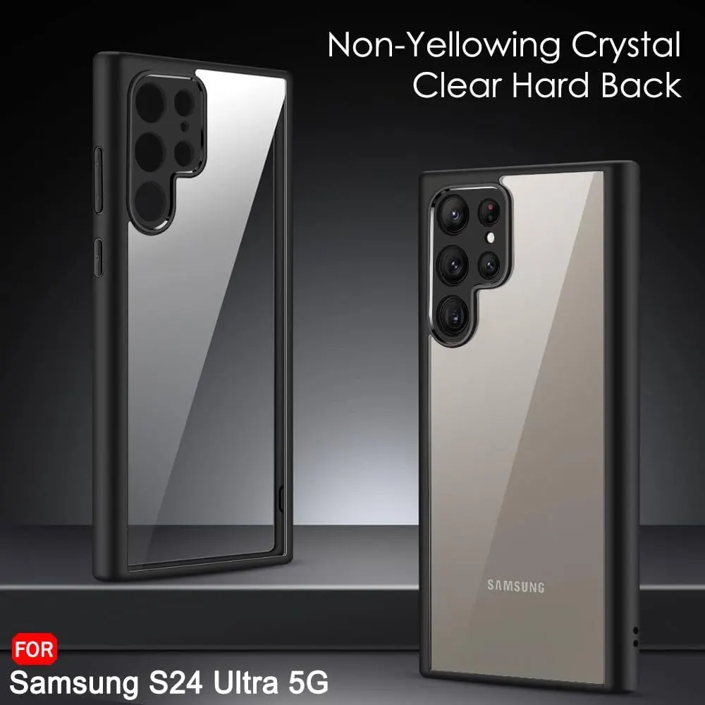 Micvir Back Cover for Samsung Galaxy S24 Ultra 5G (Transparent, Black, Shock Proof, Plastic, Pack of: 1) — image 2 of 5