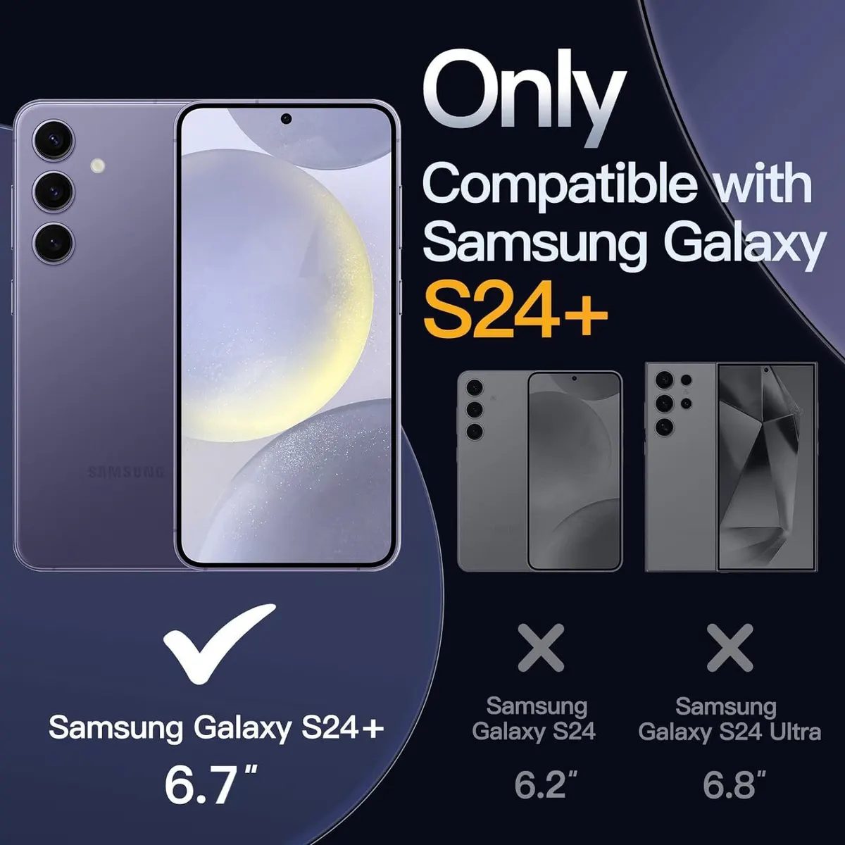 Micvir Back Cover for Samsung Galaxy S24 Plus 5G (Transparent, Shock Proof, Plastic, Silicon, Pack of: 1) — image 2 of 5