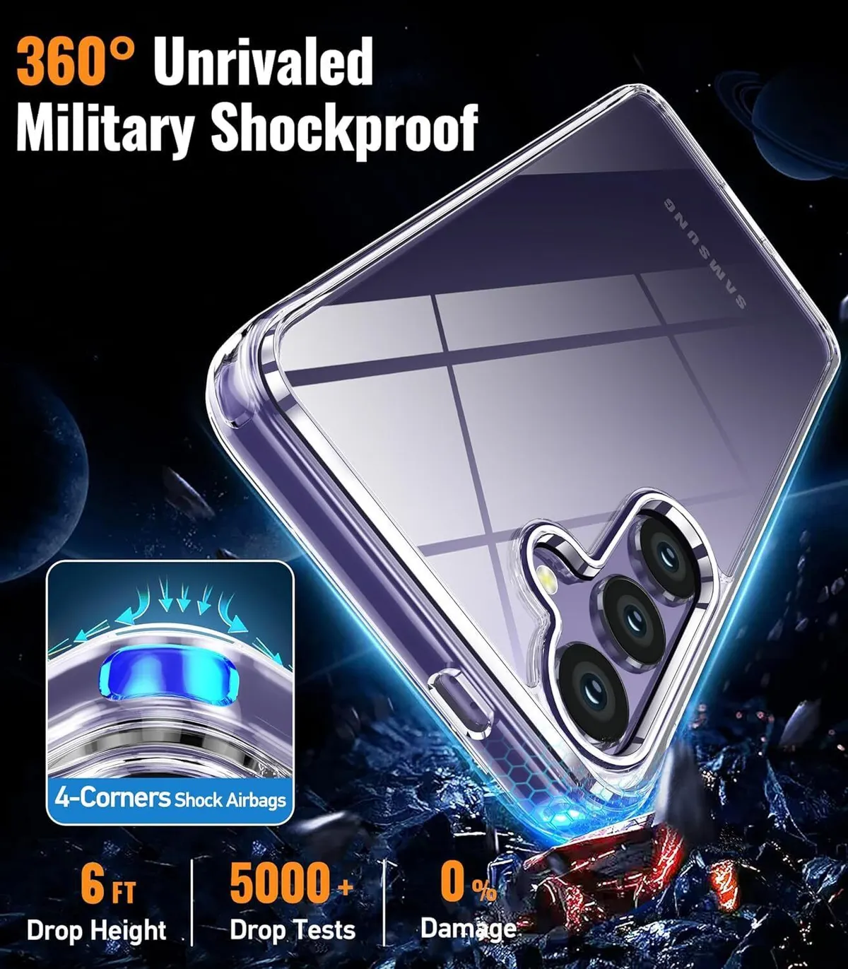 Micvir Back Cover for Samsung Galaxy S24 Plus 5G (Transparent, Shock Proof, Plastic, Silicon, Pack of: 1) — image 3 of 5
