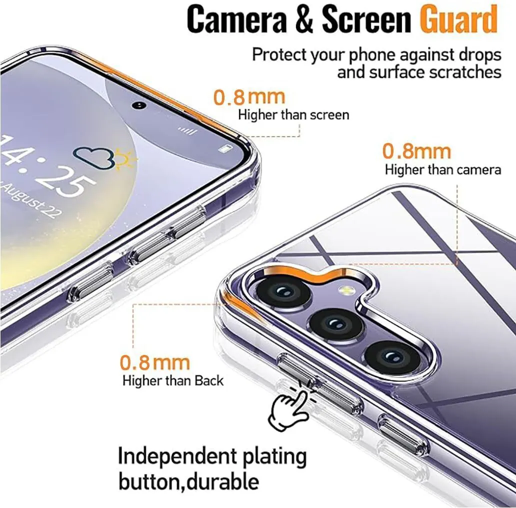 Micvir Back Cover for Samsung Galaxy S24 Plus 5G (Transparent, Shock Proof, Plastic, Silicon, Pack of: 1) — image 4 of 5