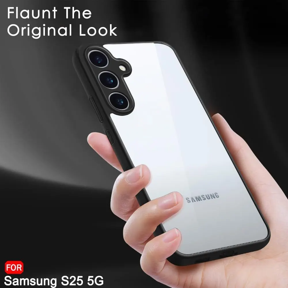 Micvir Back Cover for Samsung Galaxy S25 5G (Transparent, Black, Shock Proof, Plastic, Silicon, Pack of: 1) — image 5 of 5