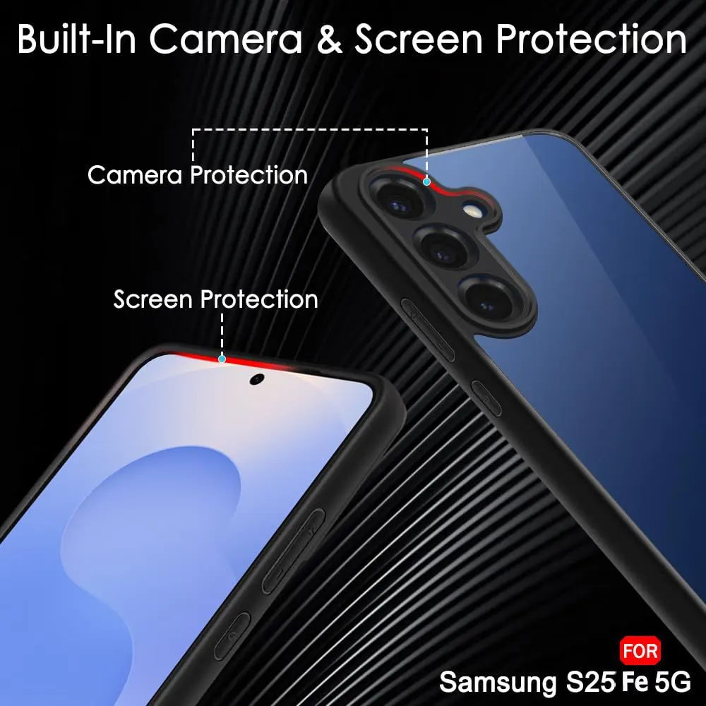 Micvir Back Cover for Samsung Galaxy S25 FE 5G (Transparent, Black, Shock Proof, Plastic, Silicon, Pack of: 1) — image 3 of 5
