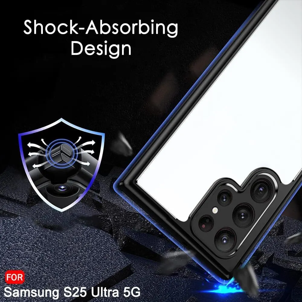 Micvir Back Cover for Samsung Galaxy S25 Ultra 5G (Transparent, Black, Shock Proof, Plastic, Silicon, Pack of: 1) — image 4 of 5