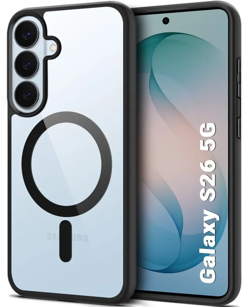 Xolia Back Cover for Samsung Galaxy S26 5G (Transparent, Black, Shock Proof, Plastic, Silicon, Pack of: 1)