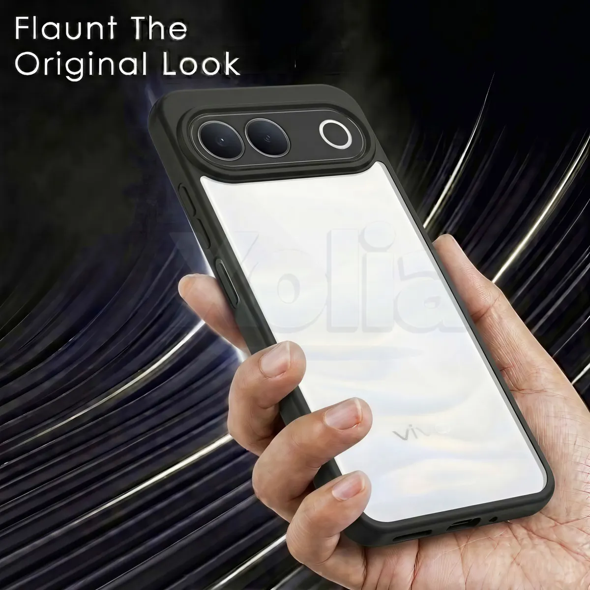 Xolia Back Cover for vivo S2 (Transparent, Black, Shock Proof, Plastic, Silicon, Pack of: 1) — image 4 of 4