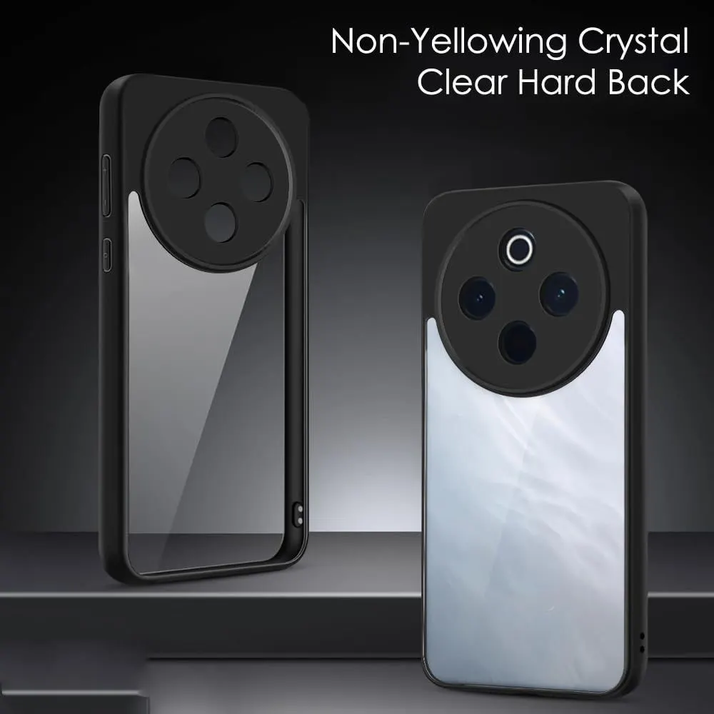Micvir Back Cover for vivo T4 5G (Transparent, Black, Shock Proof, Plastic, Silicon, Pack of: 1) — image 2 of 5