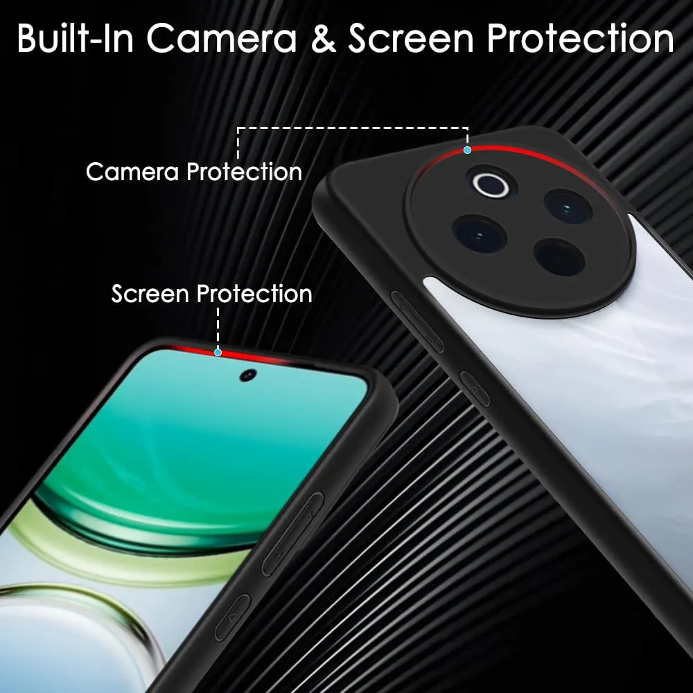 Micvir Back Cover for vivo T4 5G (Transparent, Black, Shock Proof, Plastic, Silicon, Pack of: 1) — image 3 of 5
