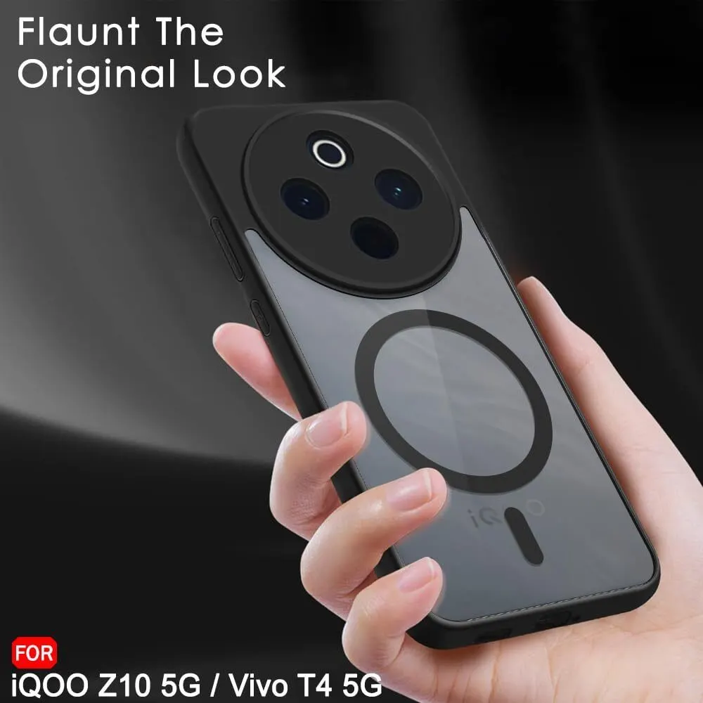 Micvir Back Cover for vivo T4 5G (Black, Shock Proof, Plastic, Silicon, Pack of: 1) — image 5 of 5