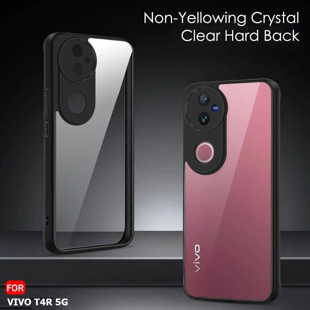 Micvir Back Cover for Vivo T4R 5G (Transparent, Black, Shock Proof, Plastic, Silicon, Pack of: 1) — image 2 of 5