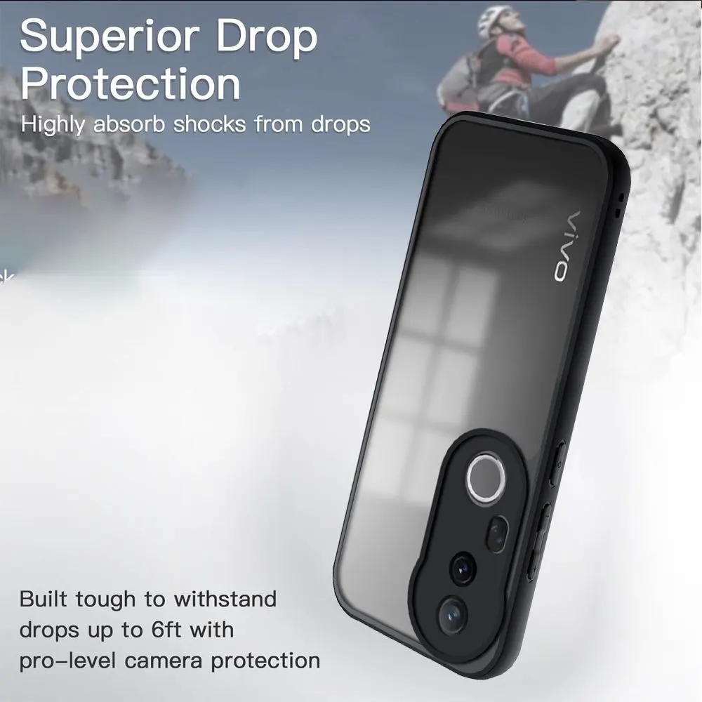 Micvir Back Cover for Vivo T4 Ultra 5G (Transparent, Black, Shock Proof, Plastic, Silicon, Pack of: 1) — image 3 of 5