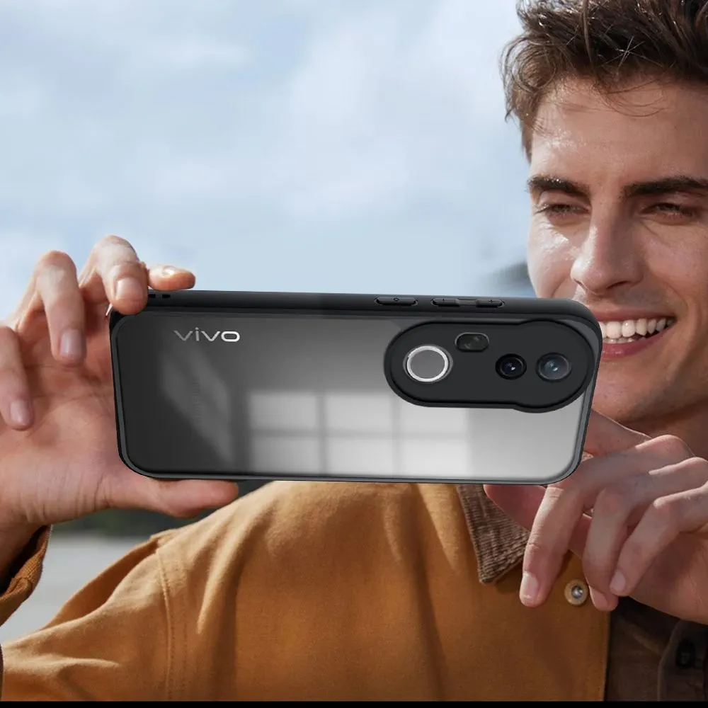 Micvir Back Cover for Vivo T4 Ultra 5G (Transparent, Black, Shock Proof, Plastic, Silicon, Pack of: 1) — image 5 of 5