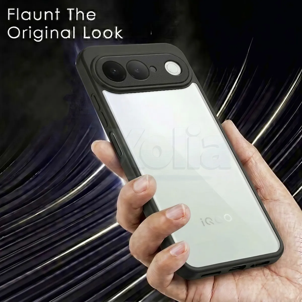 Xolia Back Cover for vivo T5 5G (Transparent, Black, Shock Proof, Plastic, Silicon, Pack of: 1) — image 5 of 5