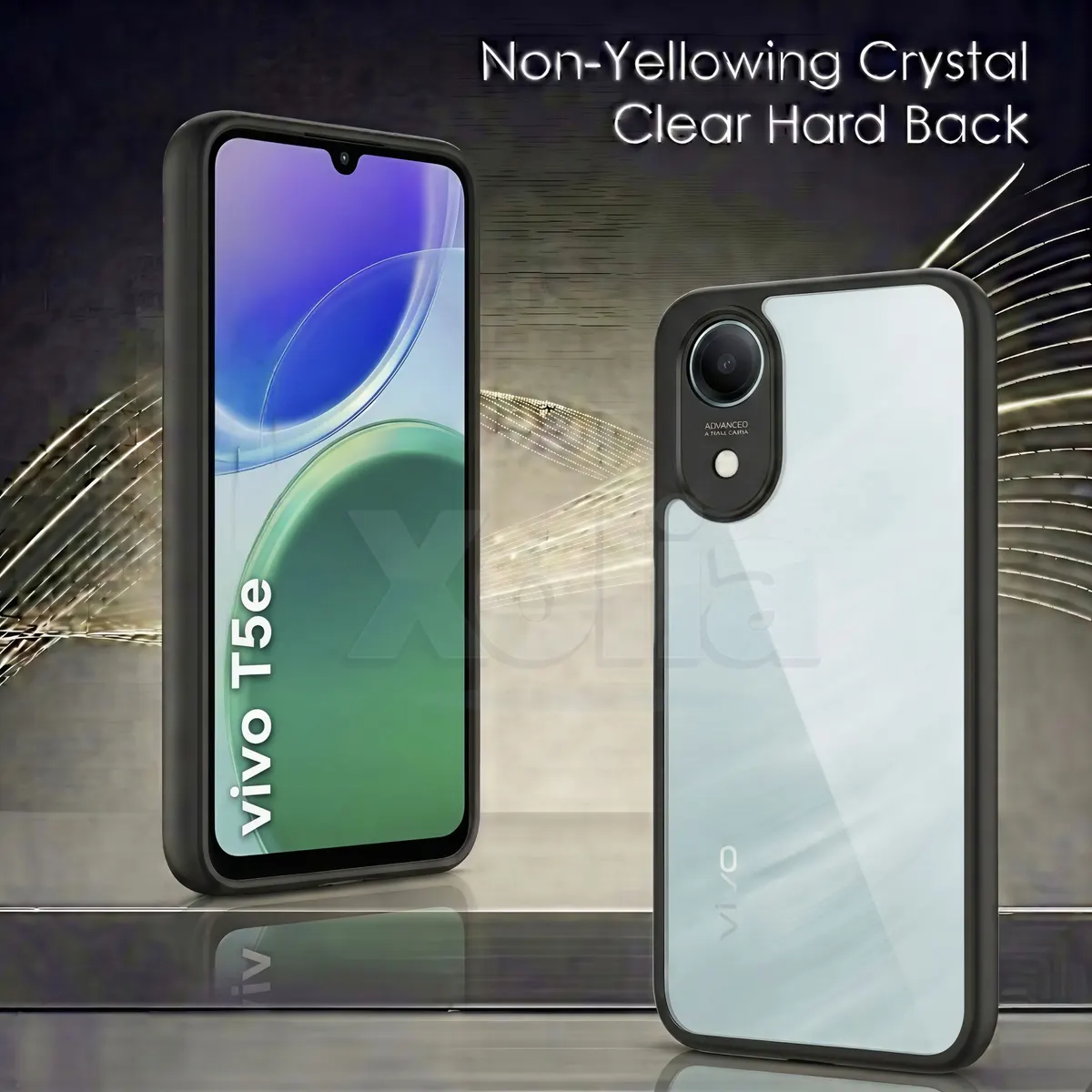 Xolia Back Cover for vivo T5e (Transparent, Black, Shock Proof, Plastic, Silicon, Pack of: 1) — image 2 of 4