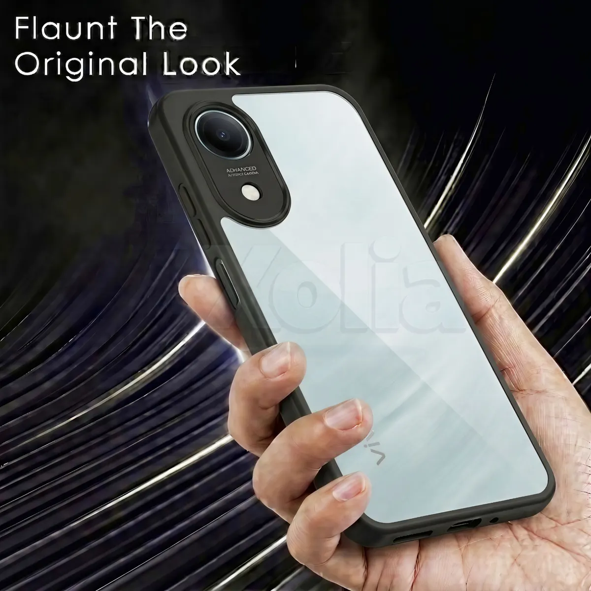 Xolia Back Cover for vivo T5e (Transparent, Black, Shock Proof, Plastic, Silicon, Pack of: 1) — image 4 of 4