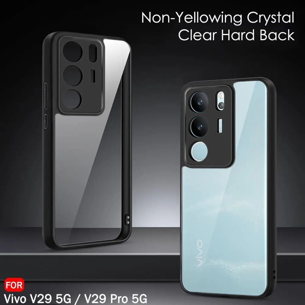 Micvir Back Cover for V29 5G (Transparent, Black, Shock Proof, Pack of: 1) — image 2 of 5