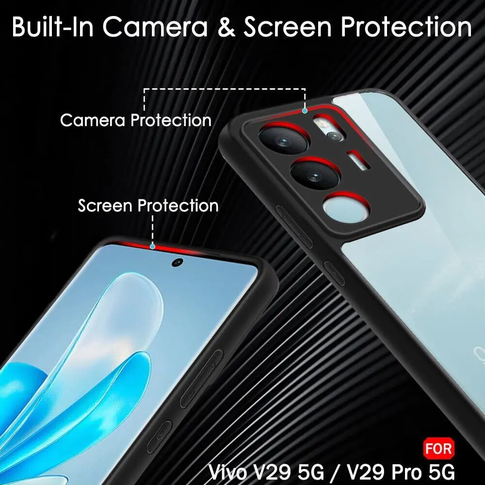Micvir Back Cover for V29 5G (Transparent, Black, Shock Proof, Pack of: 1) — image 3 of 5
