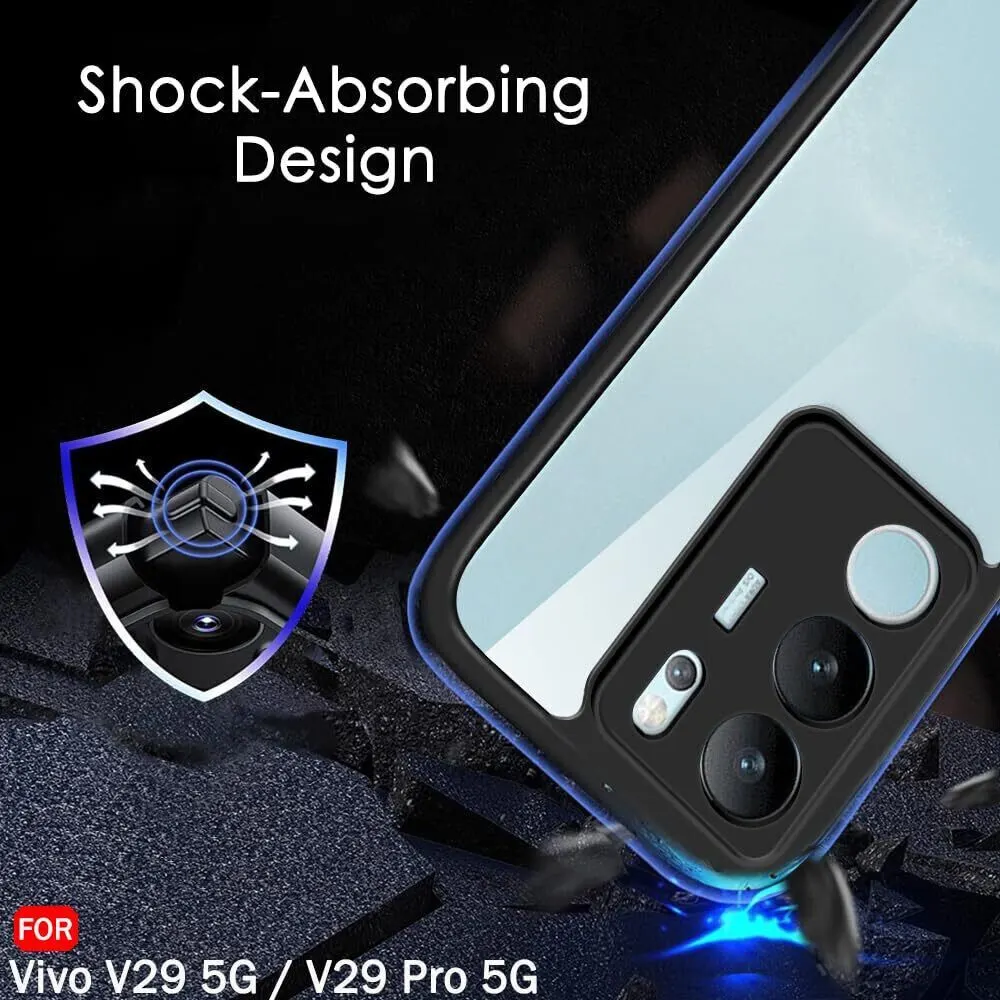 Micvir Back Cover for V29 Pro 5G (Transparent, Black, Shock Proof, Plastic, Silicon, Pack of: 1) — image 4 of 5