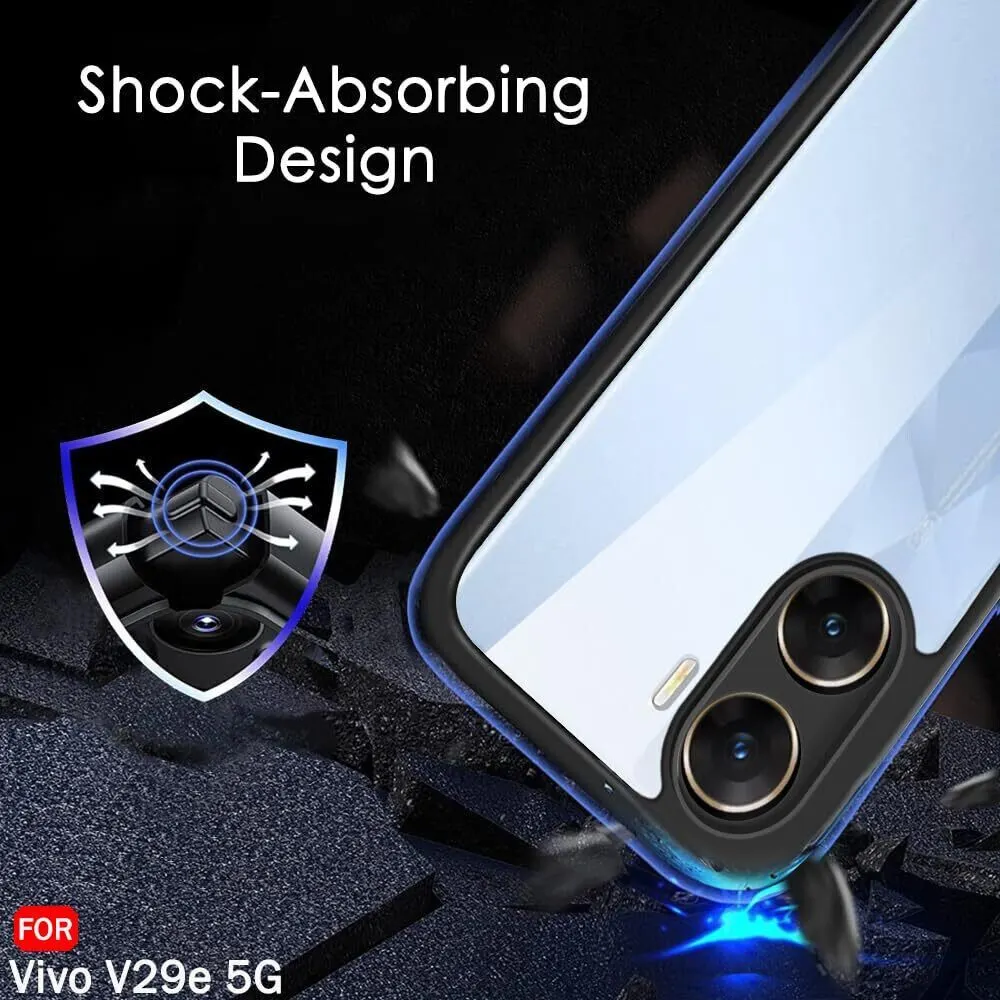 Micvir Back Cover for Vivo V29e 5G (Transparent, Black, Shock Proof, Pack of: 1) — image 3 of 5