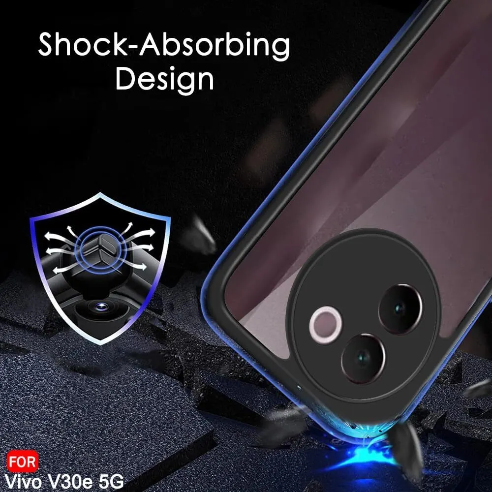 Micvir Back Cover for Vivo V30e 5G (Transparent, Black, Shock Proof, Pack of: 1) — image 4 of 5