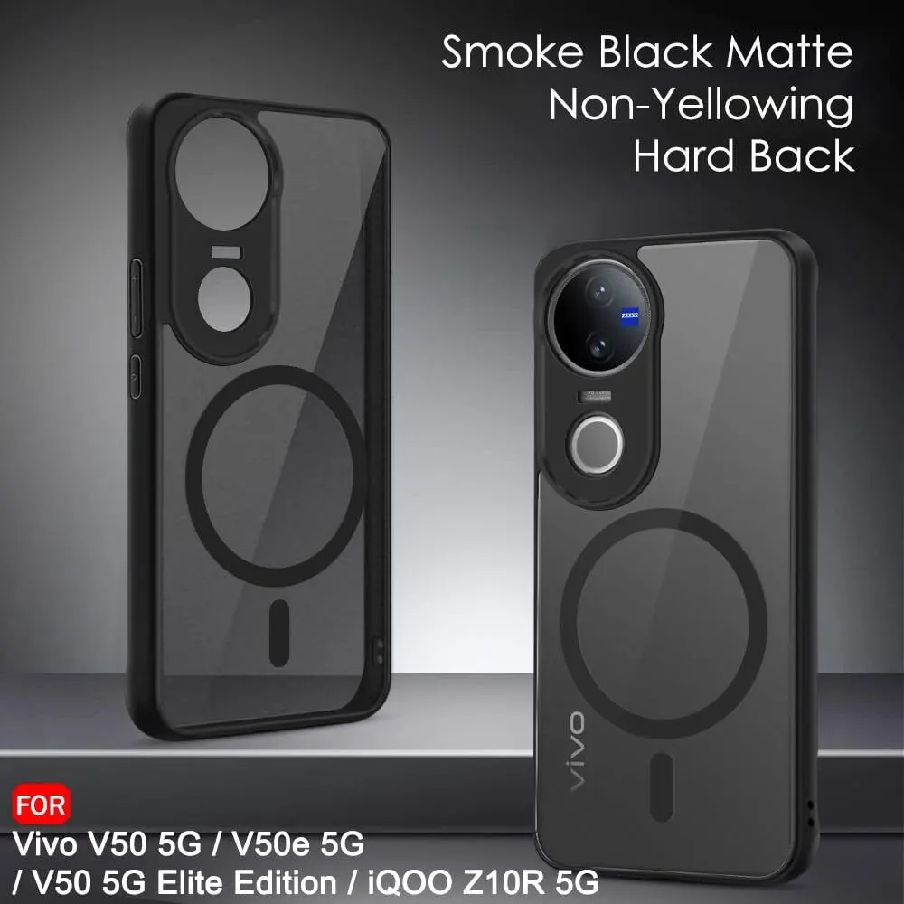 Micvir Back Cover for vivo V50 5G (Black, Shock Proof, Plastic, Silicon, Pack of: 1) — image 3 of 5