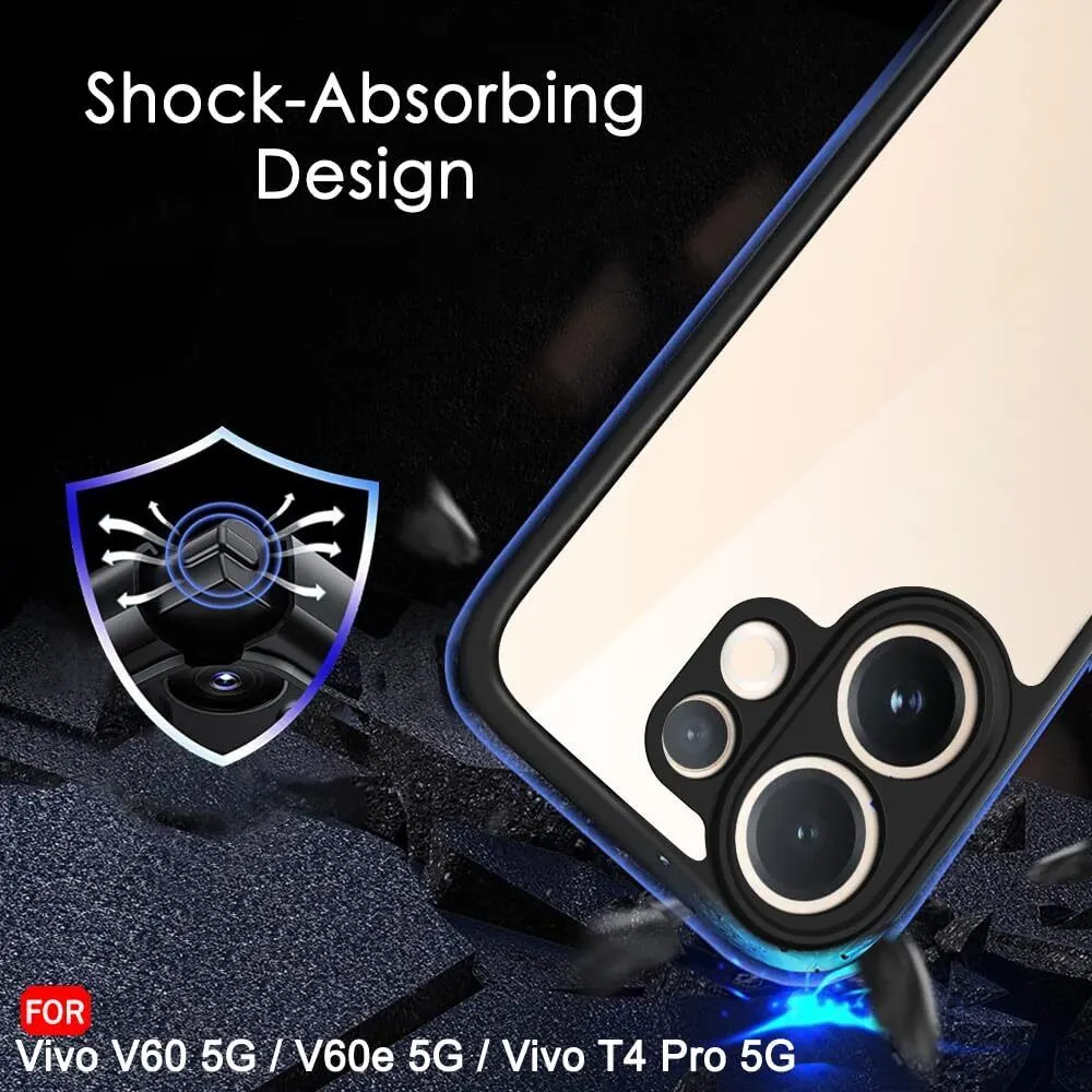 Micvir Back Cover for Vivo V60e 5G (Transparent, Black, Shock Proof, Plastic, Silicon, Pack of: 1) — image 5 of 5