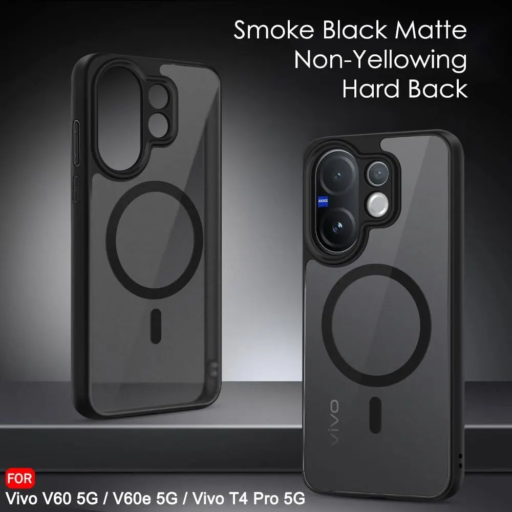 Micvir Back Cover for Vivo V60e 5G (Black, Shock Proof, Plastic, Silicon, Pack of: 1) — image 3 of 5