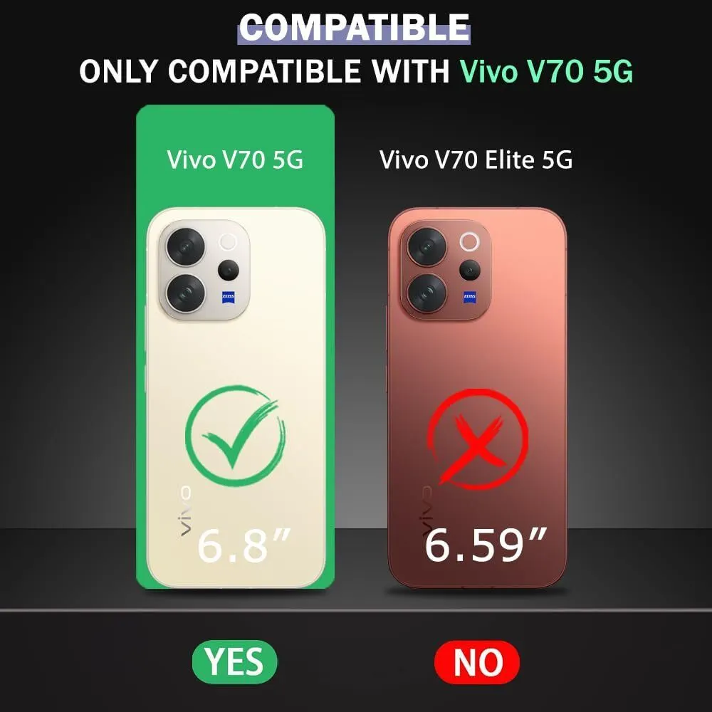Xolia Back Cover for Vivo V70 5G (Transparent, Black, Shock Proof, Pack of: 1) — image 2 of 5