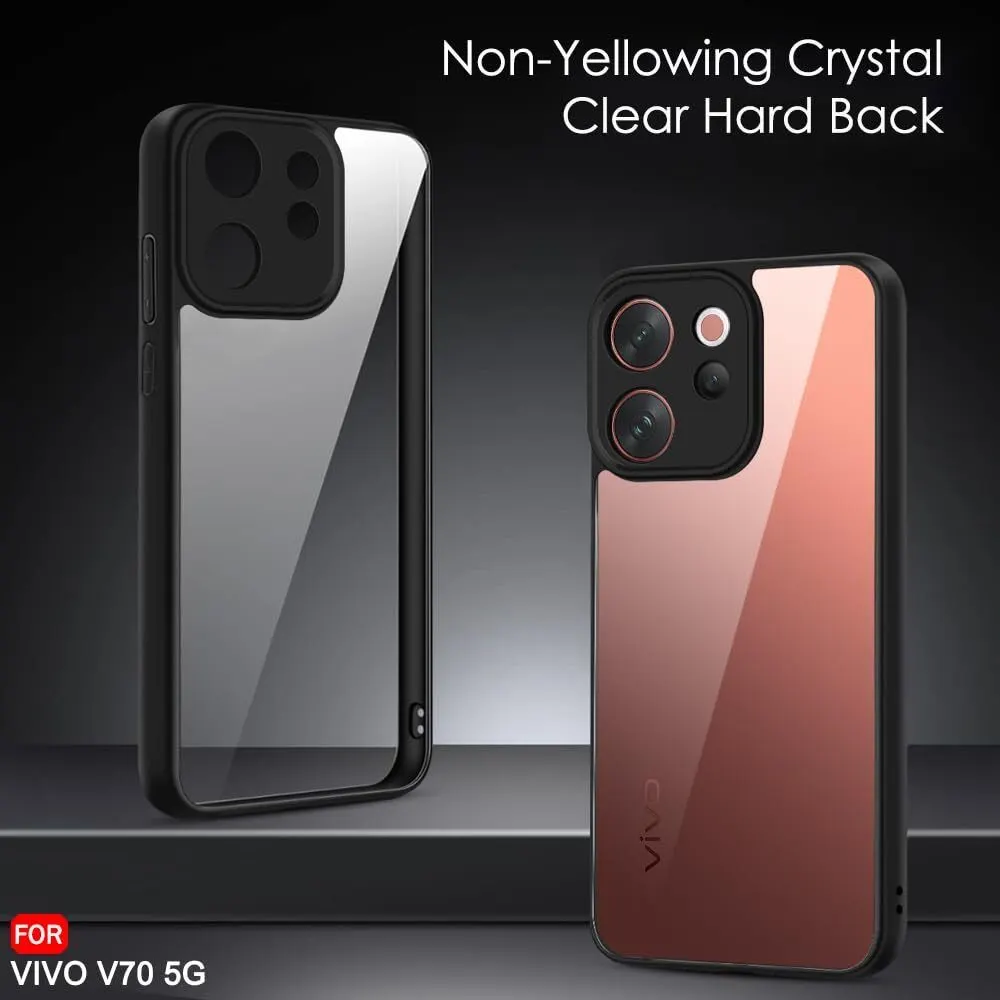 Xolia Back Cover for Vivo V70 5G (Transparent, Black, Shock Proof, Pack of: 1) — image 3 of 5