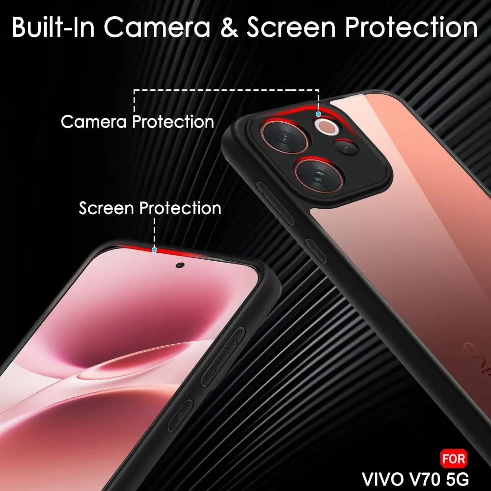Xolia Back Cover for Vivo V70 5G (Transparent, Black, Shock Proof, Pack of: 1) — image 4 of 5