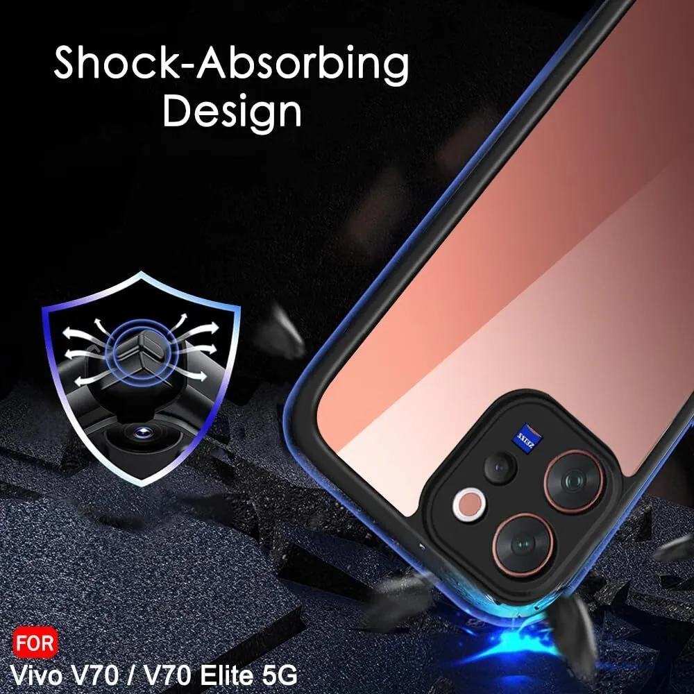 Xolia Back Cover for Vivo V70 Elite 5G (Transparent, Black, Shock Proof, Plastic, Silicon, Pack of: 1) — image 5 of 5