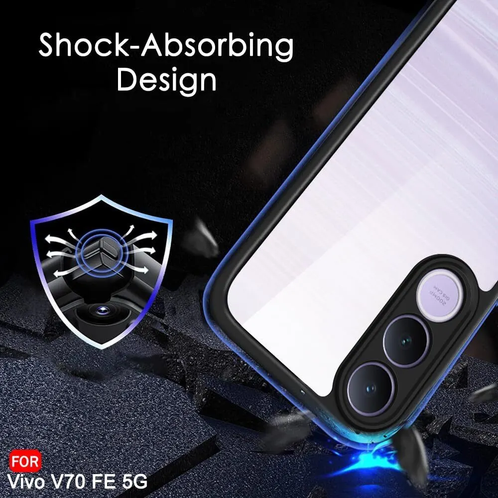 Xolia Back Cover for Vivo V70 FE 5G (Transparent, Black, Shock Proof, Plastic, Silicon, Pack of: 1) — image 5 of 5