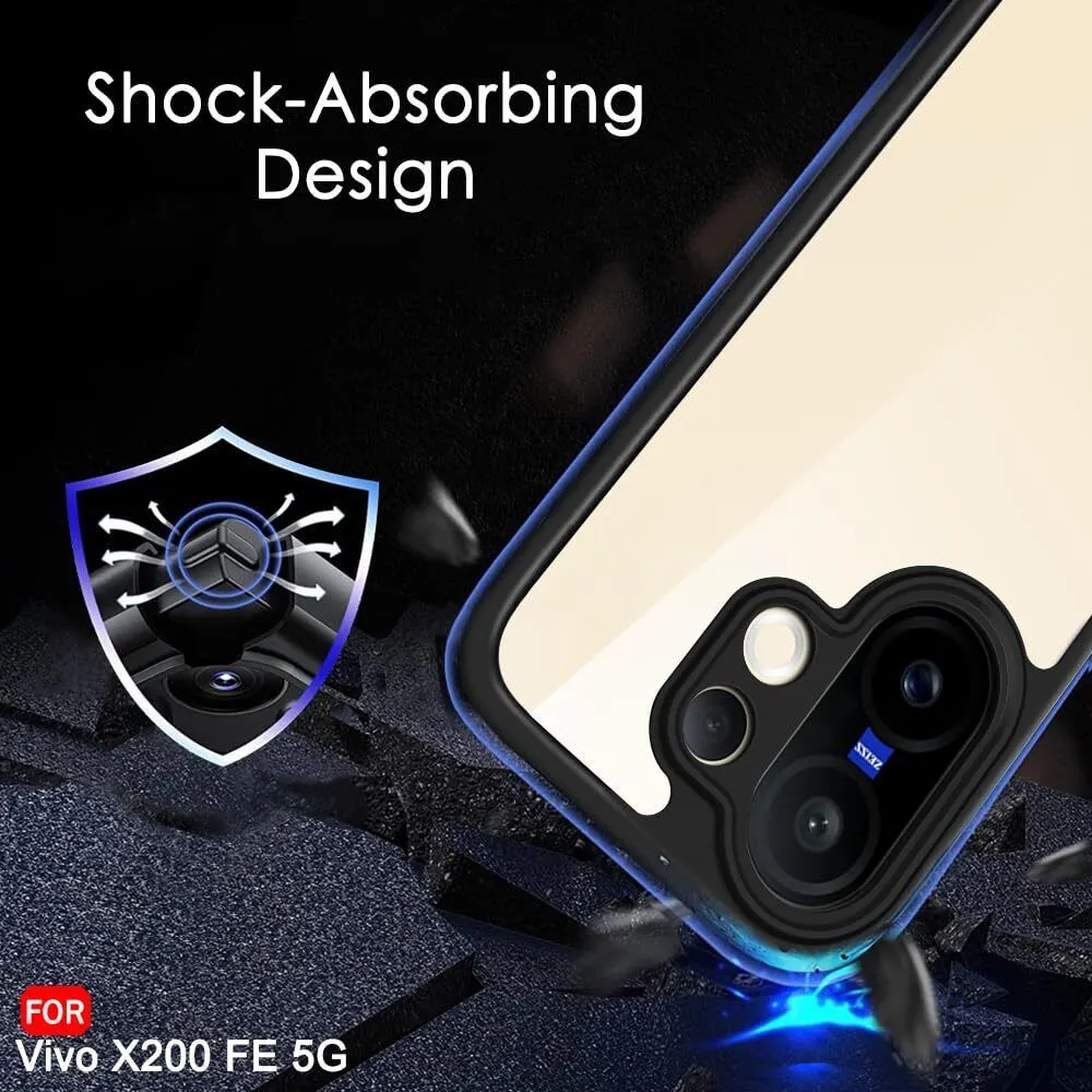 Micvir Back Cover for Vivo X200 FE 5G (Transparent, Black, Shock Proof, Plastic, Silicon, Pack of: 1) — image 5 of 5