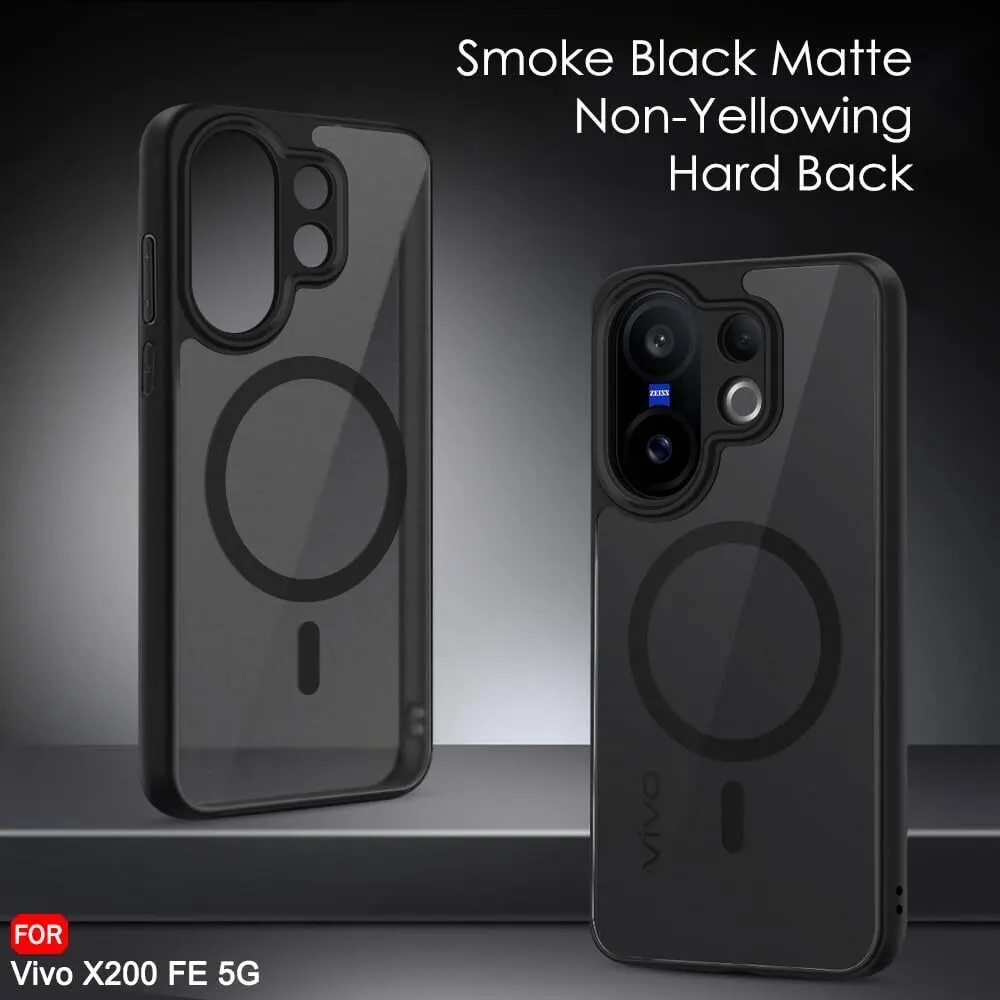 Micvir Back Cover for Vivo X200 FE 5G (Black, Shock Proof, Plastic, Silicon, Pack of: 1) — image 3 of 5