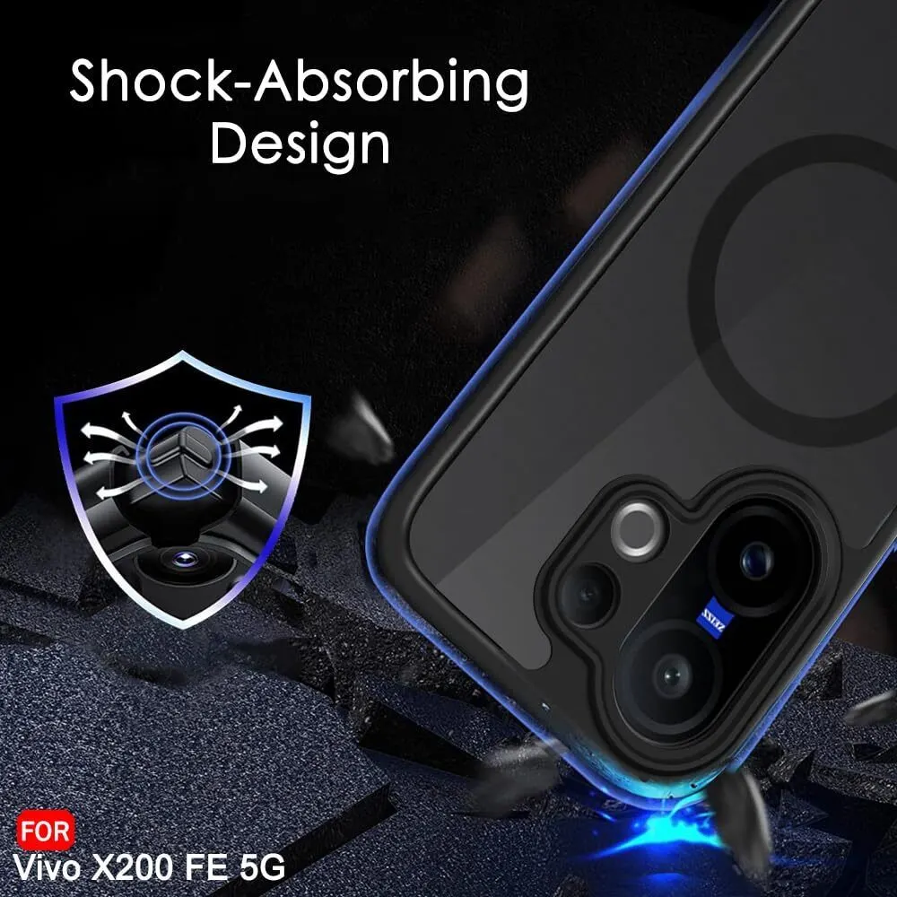 Micvir Back Cover for Vivo X200 FE 5G (Black, Shock Proof, Plastic, Silicon, Pack of: 1) — image 4 of 5