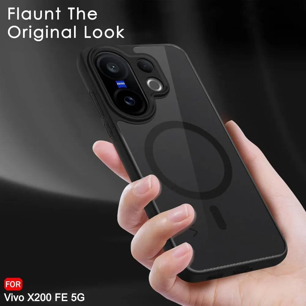 Micvir Back Cover for Vivo X200 FE 5G (Black, Shock Proof, Plastic, Silicon, Pack of: 1) — image 5 of 5