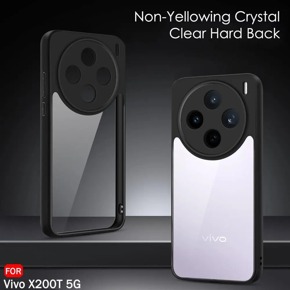 Xolia Back Cover for Vivo X200T 5G (Transparent, Black, Shock Proof, Plastic, Silicon, Pack of: 1) — image 3 of 5